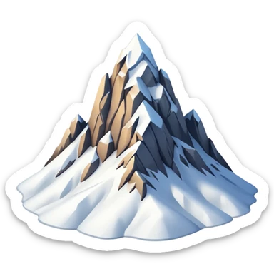 snowy mountain peak sticker