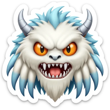 Monster branco sticker