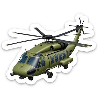 Sikorsky UH-60 Black Hawk - Sikorsky (Model Year: 2022) (Iconic colour: Olive green) sticker
