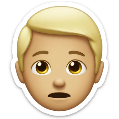 crying with a peace sign sticker