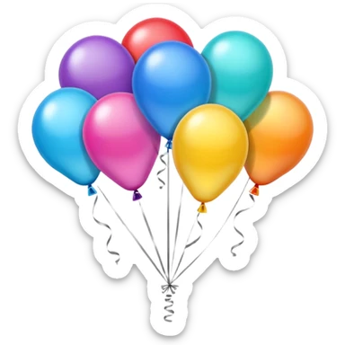 make an emoji of helium balloons sticker