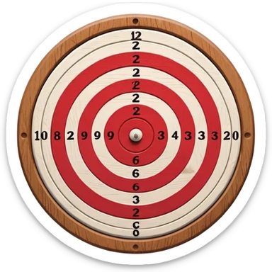 Red-white bullseye target board sticker