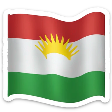 kurdish flag sticker