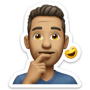 Man blowing a kiss sticker