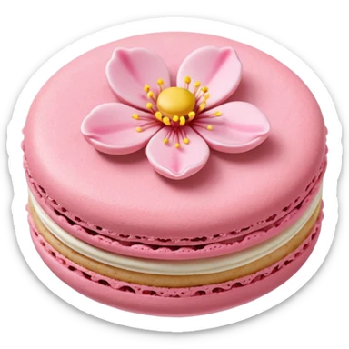 Cherry blossom shape macaron  sticker