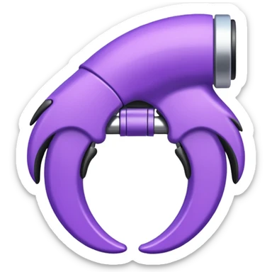 Purple hair claw clip sticker