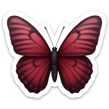 Dark red butterfly  sticker