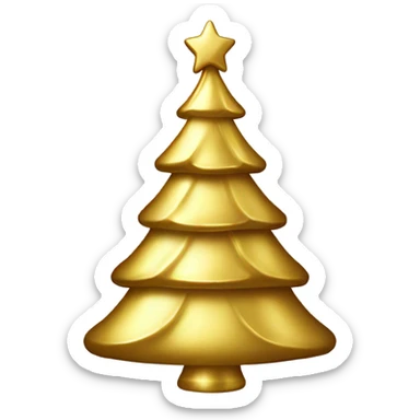 Gold Christmas tree sticker
