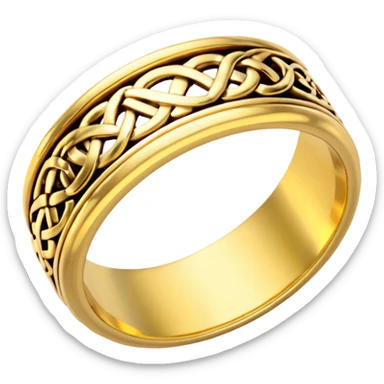 celtic gold ring sticker