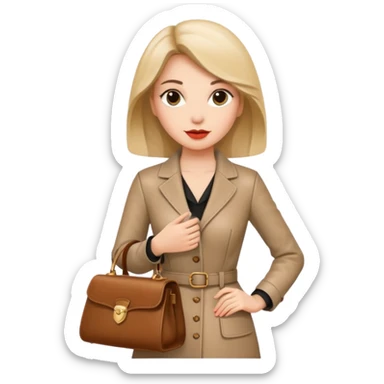 italian fashion with bag sticker