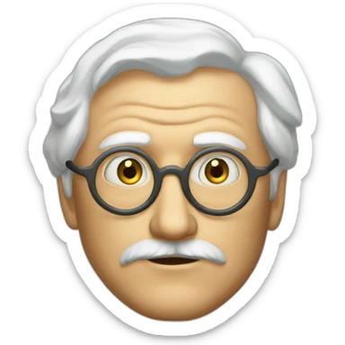 carl jung zany face sticker