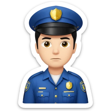 Polizist Emoji mann schwarze haare sticker