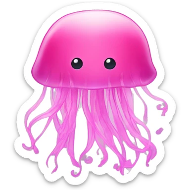 Jellyfish pink sticker