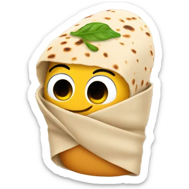 Burrito wearing a beanie sticker