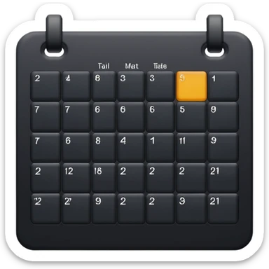 payment schedule — a black matte calendar sticker