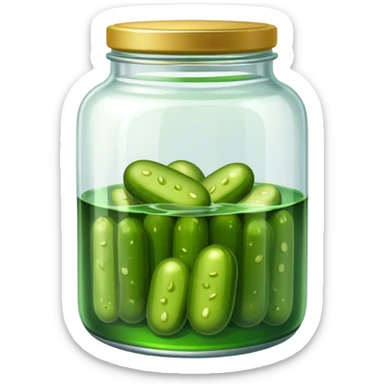 Pickles jar on bed sticker