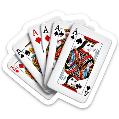 Canasta card game with red and black cards and melds sticker