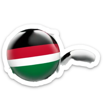 Palestine flag orb sticker