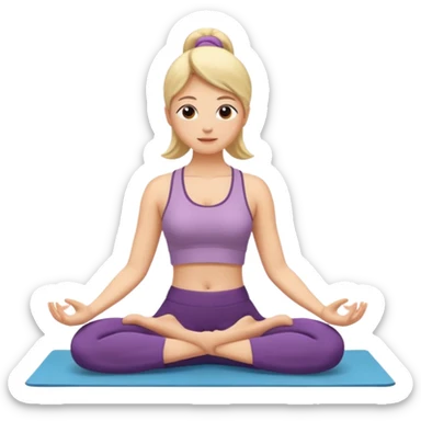 woman doing yoga sticker