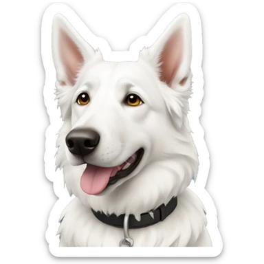White Swiss Shepherd sticker