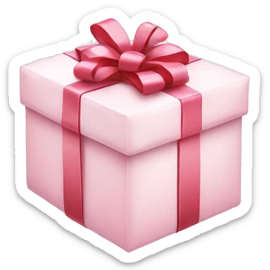 Light pink Christmas gifts under a white Christmas tree  sticker