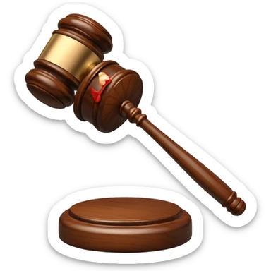 judges gavel sticker