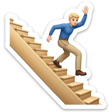 person climbing stairs symbolizing career advancement emoji sticker