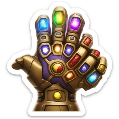 Infinity gauntlet snapping sticker