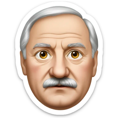 photorealistic Belarus president serious Lukashenko sticker