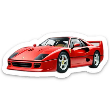 Ferrari f40 red sticker