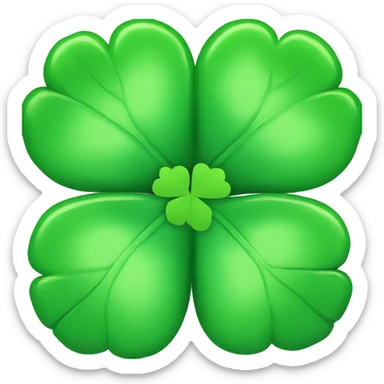 5 leaf clover sticker