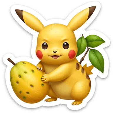 Pikachu holding 2 ba sticker