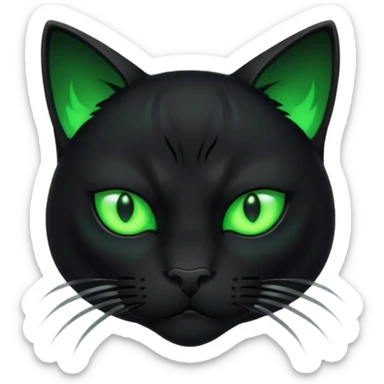 Rebel black cat sticker