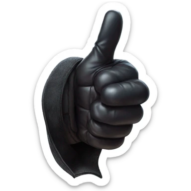 thumb up, gothic glove, magical style sticker