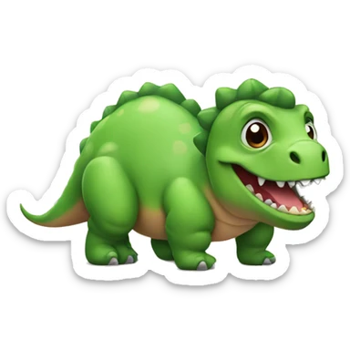 short chubby dinosaur sticker