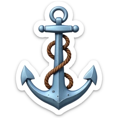 anchor object icon, metal anchor, slightly rusty texture, 3D cartoon, soft shadow, mobile game icon style, centered, clean background, no text, no watermark
 sticker
