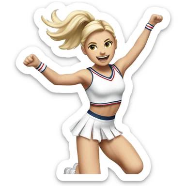 White-Jumping-Splits-Cheerleader-blonde-pigtails sticker
