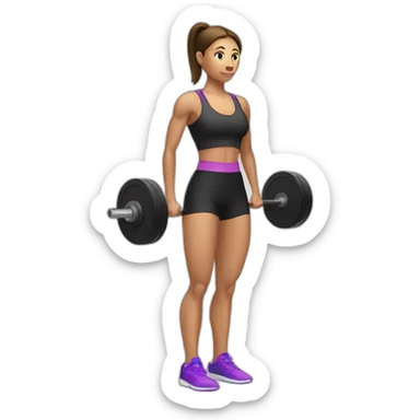 woman doing single leg deadlift sticker