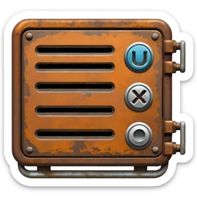 Create a Discord server icon showing the name DUBS based on the popular video game RUST. sticker