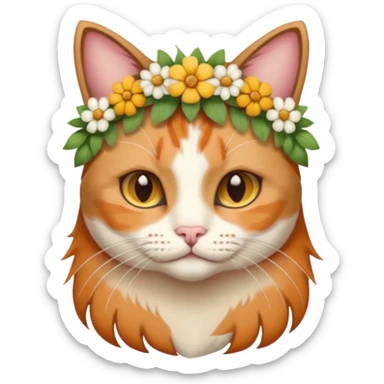 hippie cat sticker