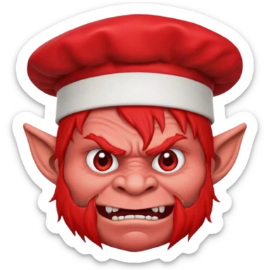 troll the red chef sticker