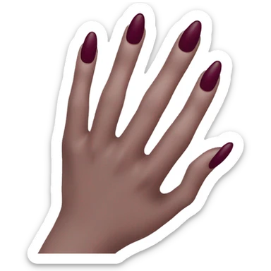 bordeaux long nails sticker