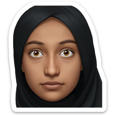 realistic portrait of individual sticker