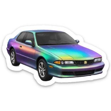 Holographic oil slick rainbow oilslick car sticker