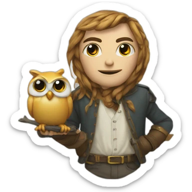 Plk avec une chouette sticker