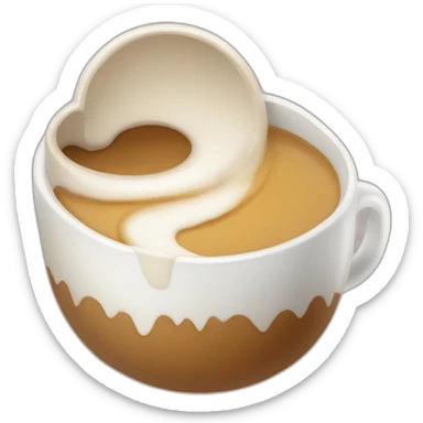 Corazón blanco y cafe sticker