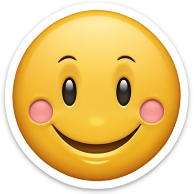 Smiley rond basique qui rougis  sticker