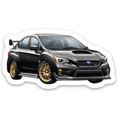Black wrx sti sticker