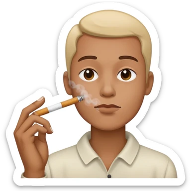 gesu con una sigaretta in bocca sticker