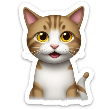 A rockstar cat  sticker